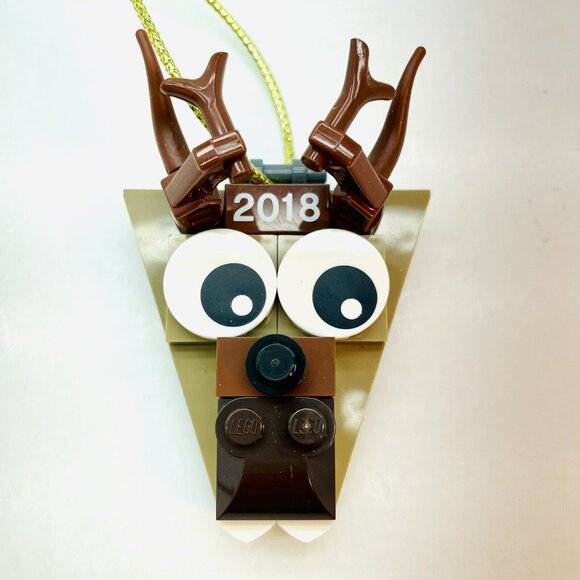 LEGO Christmas Ornament 2018 Reindeer Head 28 Pieces By 2005 Lego Group Read! - Picture 12 of 12